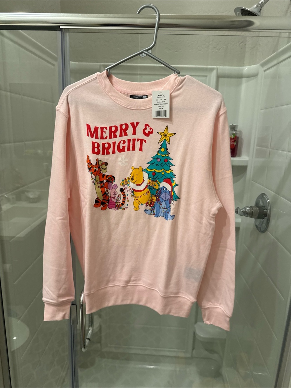 Disney Winnie the Pooh Pink Crewneck Sweatshirt